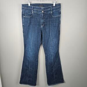 White House Black Market Extra High Rise  Skinny Flare Jeans Size 14